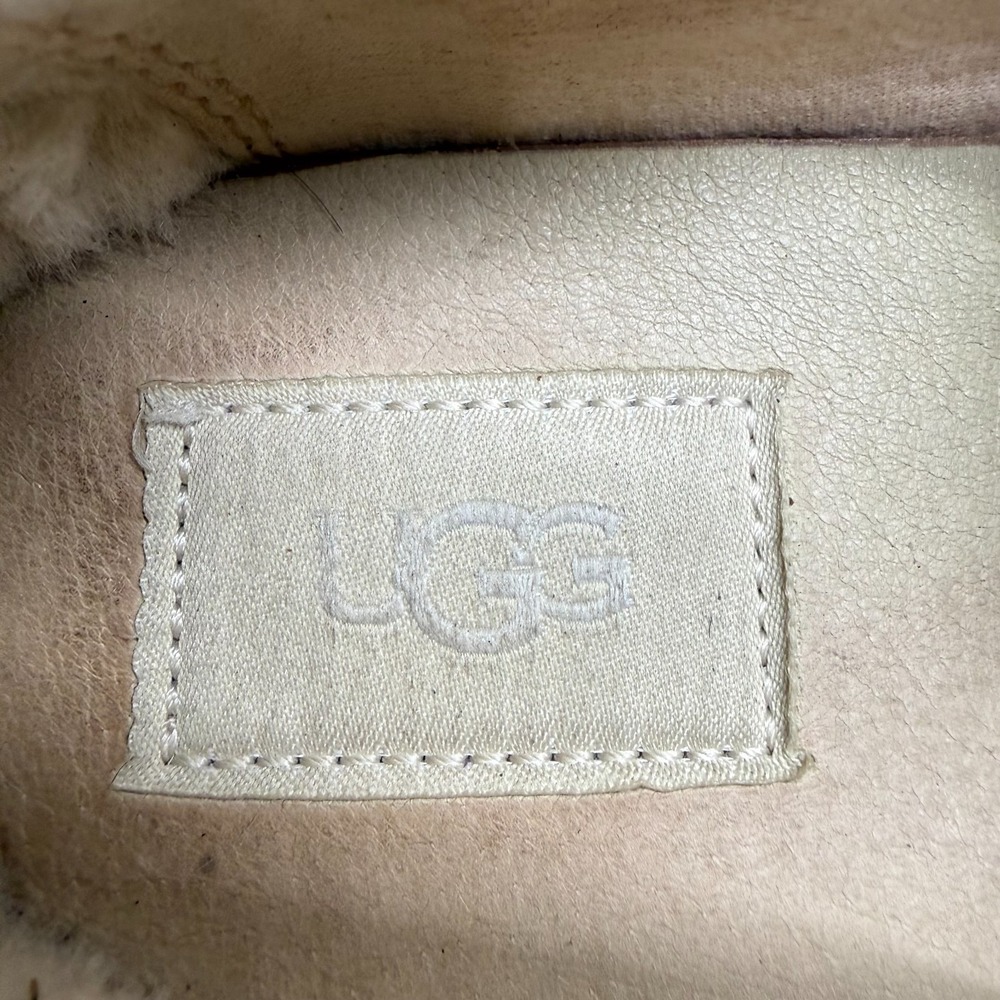 UGG‎ Kitlyn Leather Sneakers Womens 8 White Low Top Slip On flats Minimalist - Picture 10 of 11